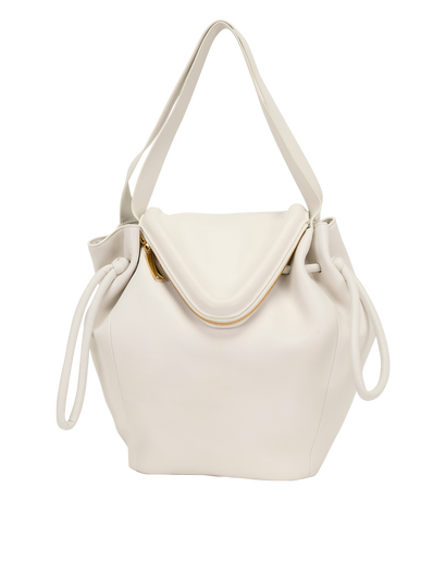 Beak Top Handle Bag, &pound;450, Handbags, White, Leather, Front view
